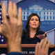Illustration for article titled The World Is Vast and Wide So Sarah Huckabee Sanders 'Can't Guarantee' There's No Tape of Trump Saying the N-Word